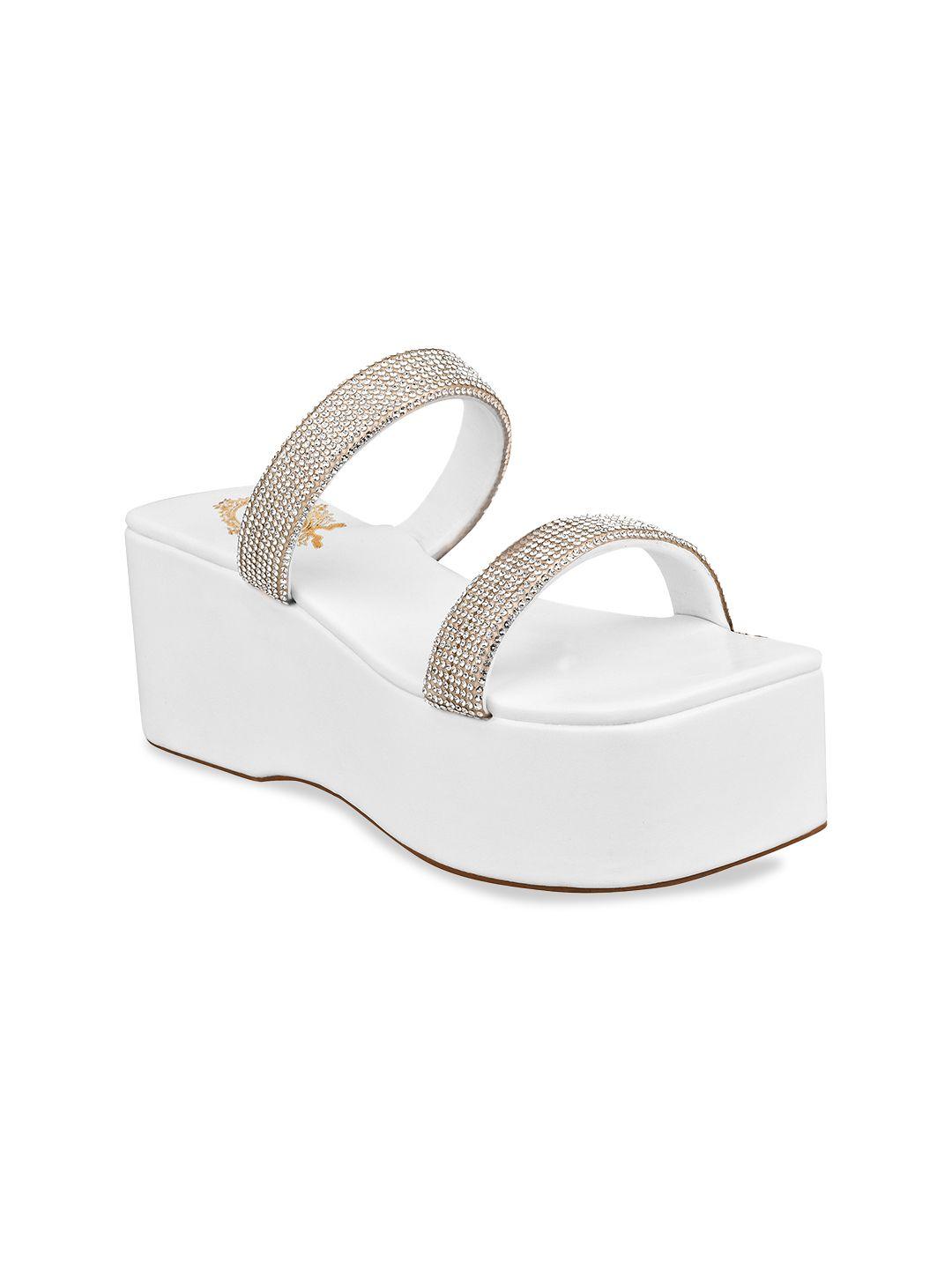 shoetopia white wedge heels