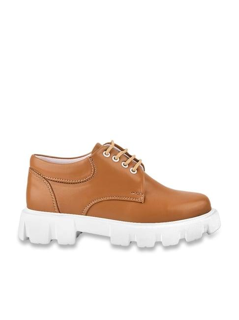 shoetopia women's tan derby shoes