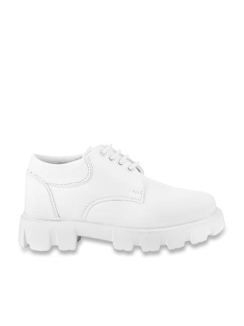 shoetopia women's white derby shoes