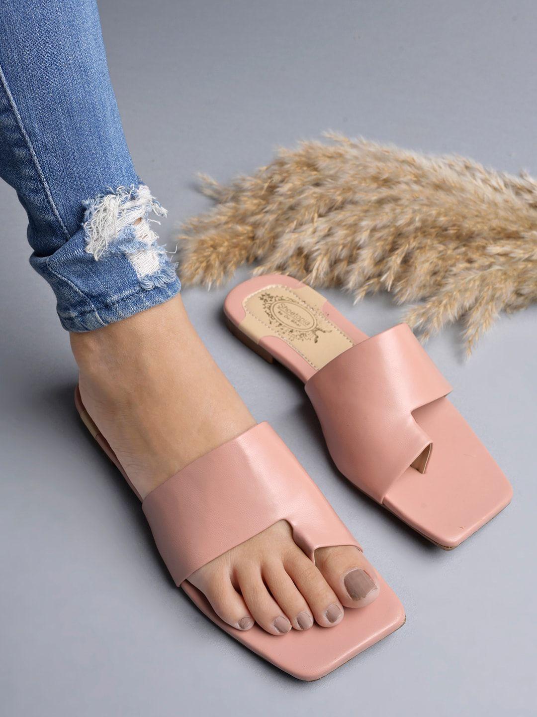 shoetopia women open one toe flats