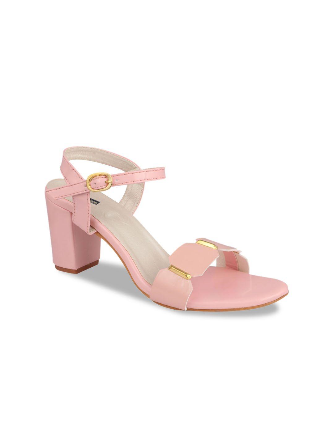 shoetopia women pink solid sandals