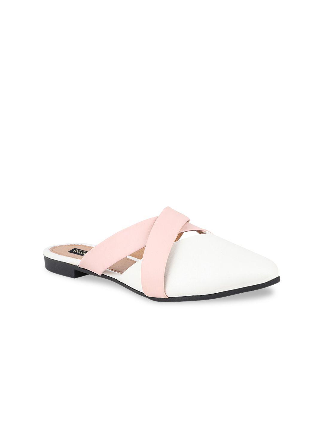 shoetopia women white solid casual mules