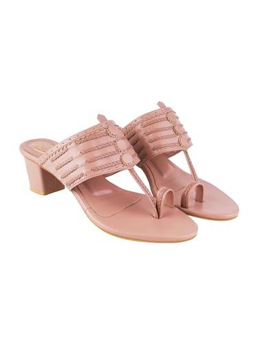 shoetopia womens kh-5555 peach heeled sandal - 3 uk (kh-5555-peach)