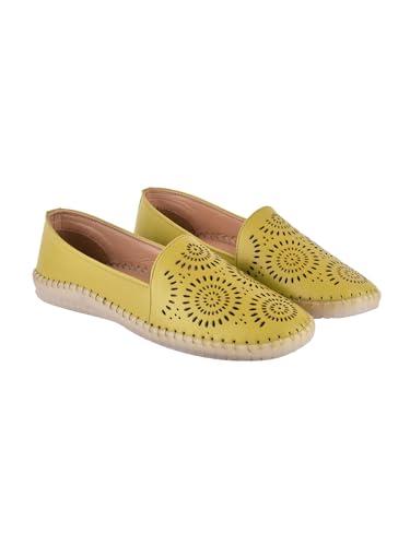 shoetopia womens mission yellow loafer - 3 uk (mission-yellow)