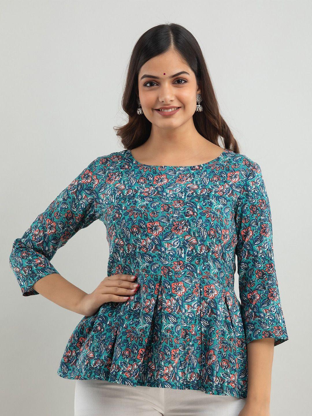 shoolin blue & tapestry kurti