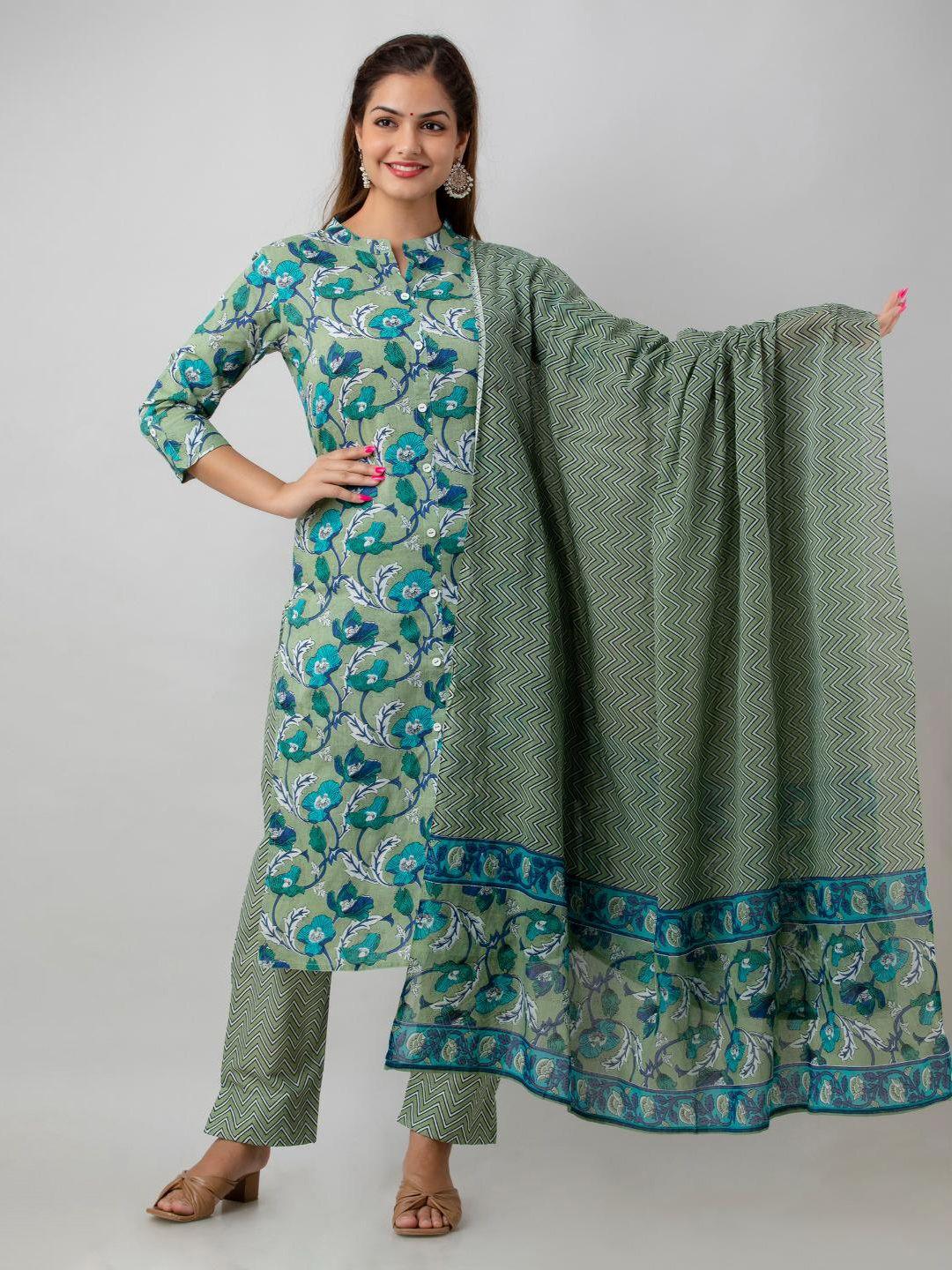 shoolin embroidered round-neck kurta set