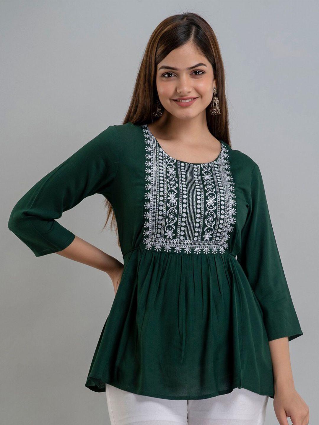 shoolin green & dark green kurti