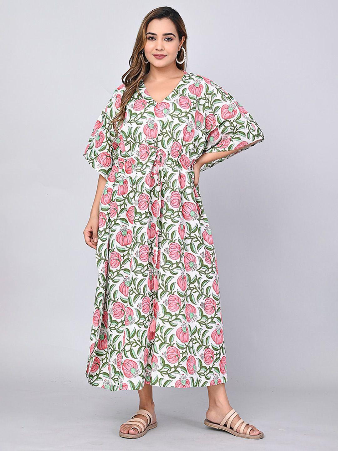 shoolin multicoloured floral print flared sleeve maxi dress