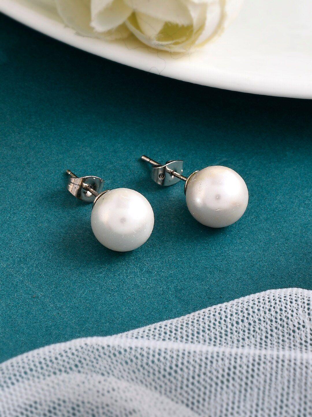 shoolin women silver-plated classic studs earrings