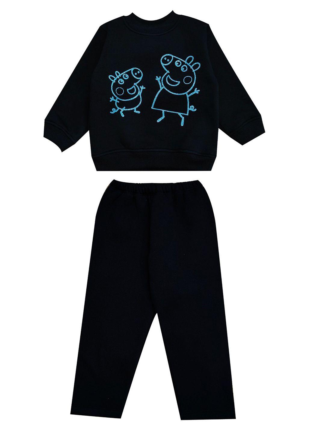 shopbloom kids peppa pig printed pure cotton t-shirt with pyjamas