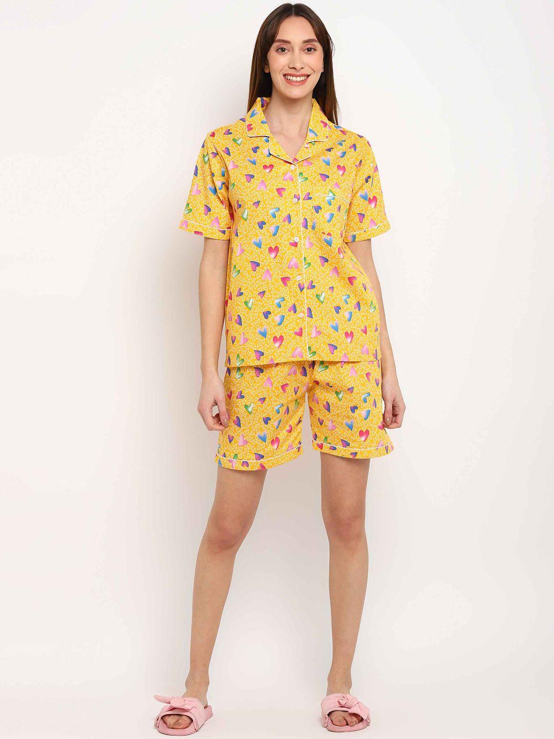 shopbloom conversational printed pure cotton night suit