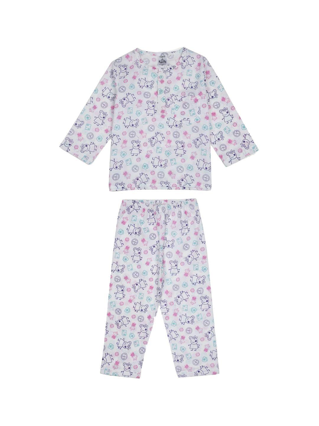 shopbloom kids graphic printed t-shirt with pyjamas