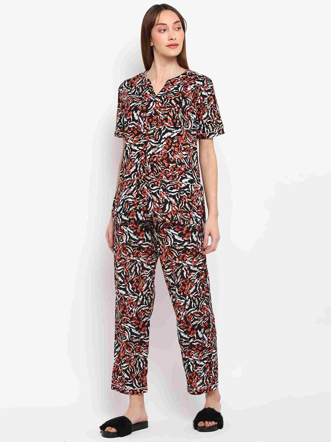 shopbloom printed pure cotton night suit