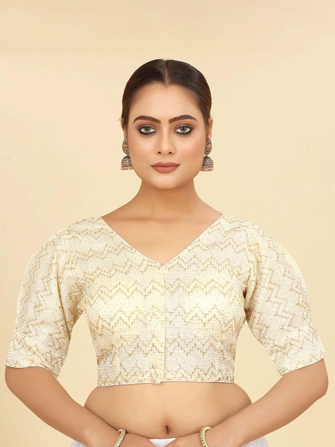 shopgarb embroidered readymade saree blouse