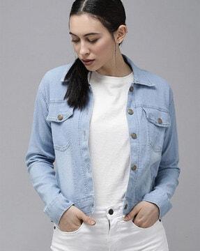 short jacket with patch pockets
