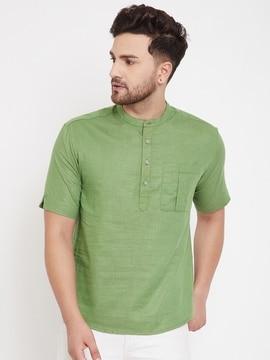 short kurta with band collar