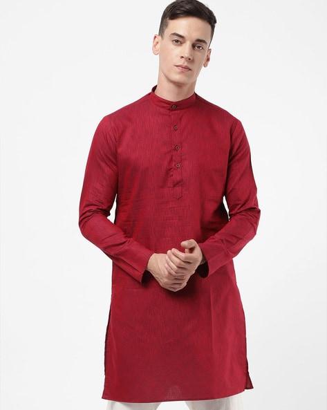 short kurta with band collar