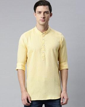 short kurta with band collar