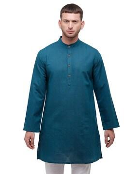 short kurta with button detail