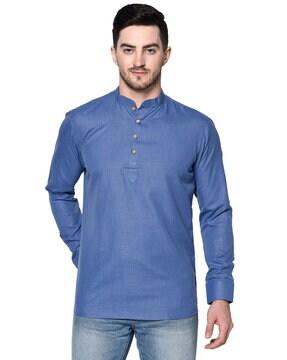 short kurta with mandarin collar