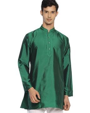 short kurta with mandarin collar