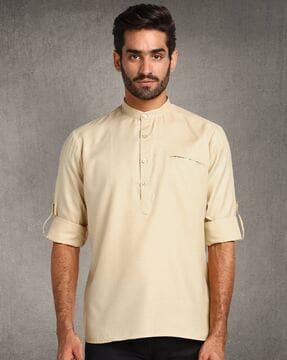 short kurta with mandarin collar