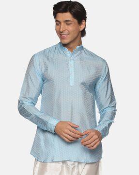 short kurta with mandarin collar