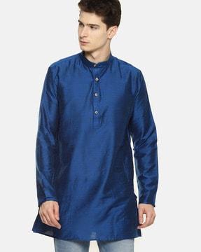 short kurta with mandarin collar