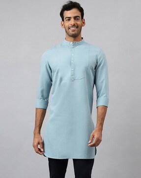 short kurta with mandarin collar