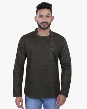 short kurta with mandarin collar