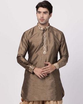 short kurta with mandarin collar