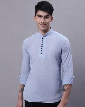 short kurta with mandarin collar