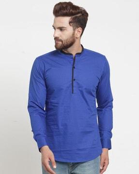 short kurta with mandarin collar