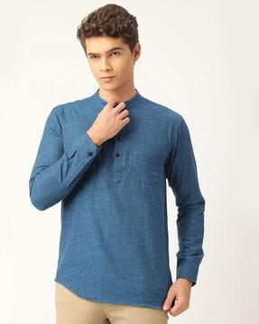 short kurta with mandarin neck