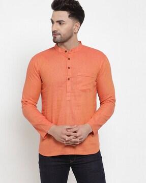 short kurta with patch pocket