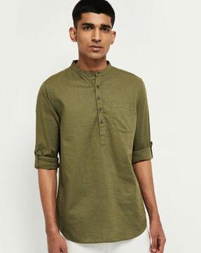 short kurta with patch pocket