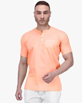 short kurta with patch pocket