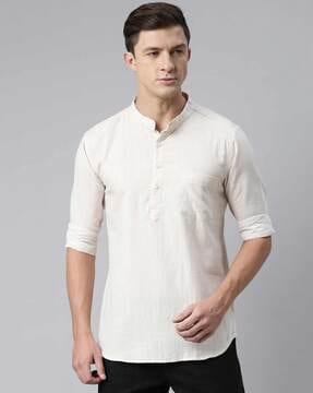 short kurta with patch pocket