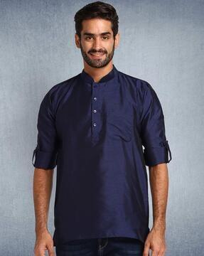 short kurta with patch pocket