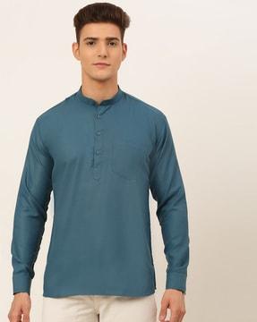 short kurta with patch pocket