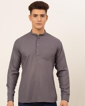 short kurta with patch pocket