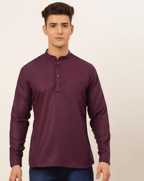 short kurta with patch pocket