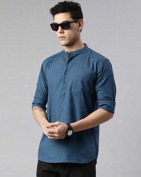 short kurta with patch pocket