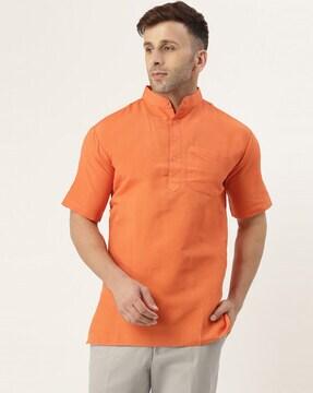 short kurta with patch pocket