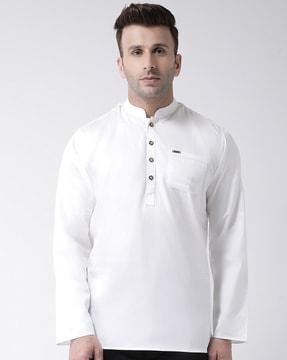 short kurta with patch pocket