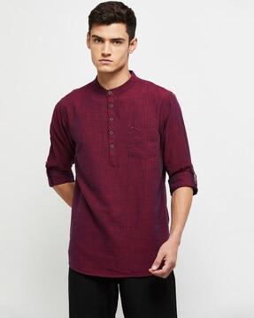 short kurta with patch pocket