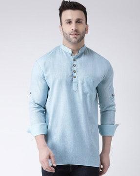 short kurta with patch pocket