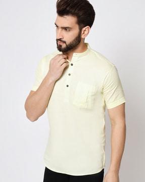 short kurta with patch pocket