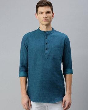 short kurta with patch pocket