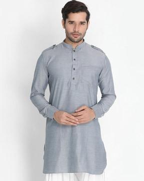 short kurta with patch pocket